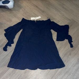 Off the shoulder blue dress NWT